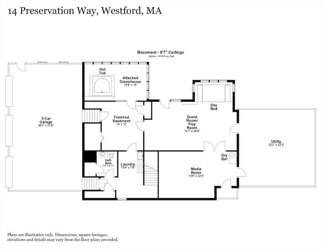 14 Preservation Way, Westford, MA 01886 - floor plan / room layout