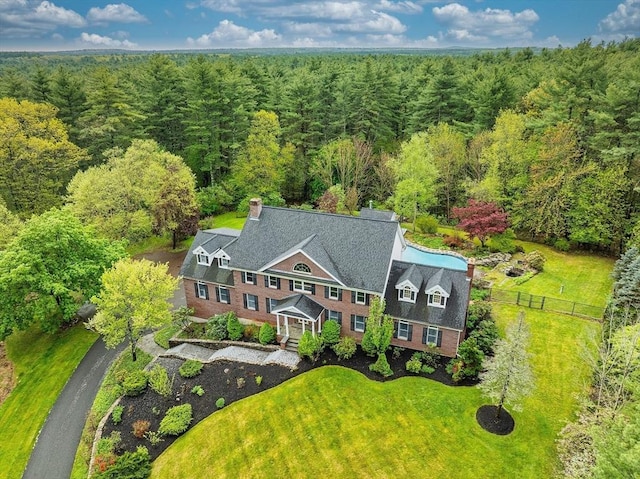 14 Preservation Way, Westford, MA 01886 - view from above of property with a heavily wooded area