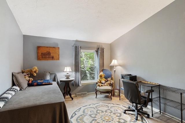 425 Main St Unit 8B, Hudson, MA 01749 - bedroom with carpet flooring, lofted ceiling, and baseboards
