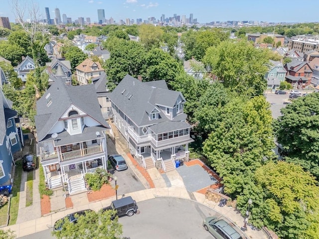 36-38 Elm Hill Park, Boston, MA 02121 - drone / aerial view of city skyline
