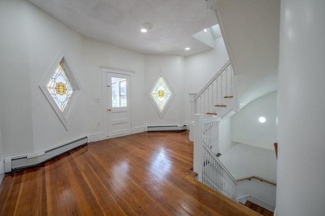 36-38 Elm Hill Park, Boston, MA 02121 - entryway with baseboard heating, wood-type flooring, and recessed lighting