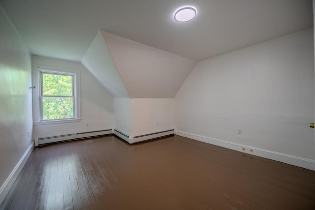 36-38 Elm Hill Park, Boston, MA 02121 - bonus room with dark wood-style floors, baseboards, lofted ceiling, and baseboard heating