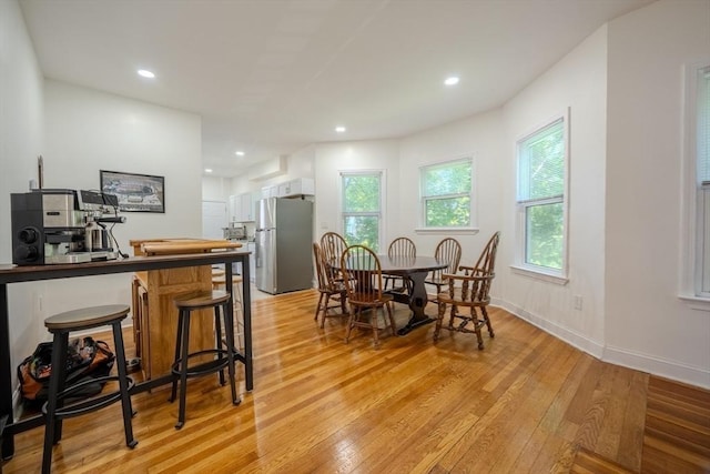 36-38 Elm Hill Park, Boston, MA 02121 - dining area with light wood finished floors, recessed lighting, and baseboards