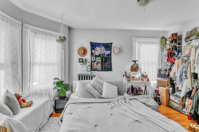 bedroom featuring hardwood / wood-style floors