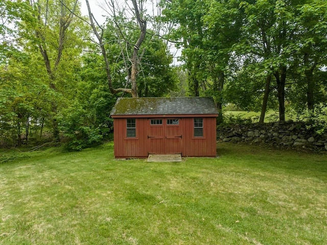 view of shed