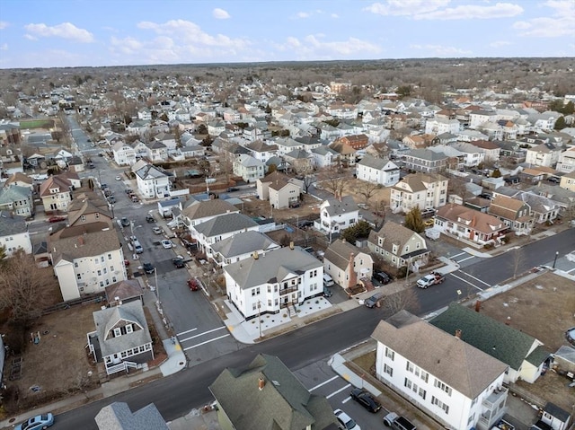 bird's eye view with a residential view