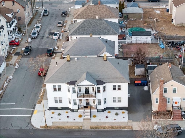 drone / aerial view featuring a residential view