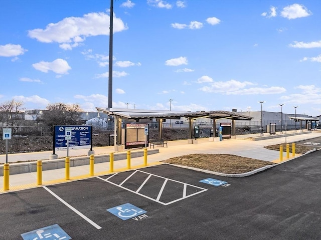 view of uncovered parking lot