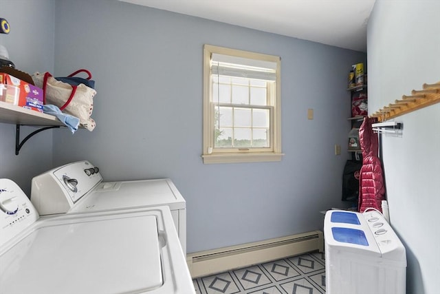 27 N Brigham Hill Rd, Grafton, MA 01536 - washroom featuring baseboard heating and washer and dryer