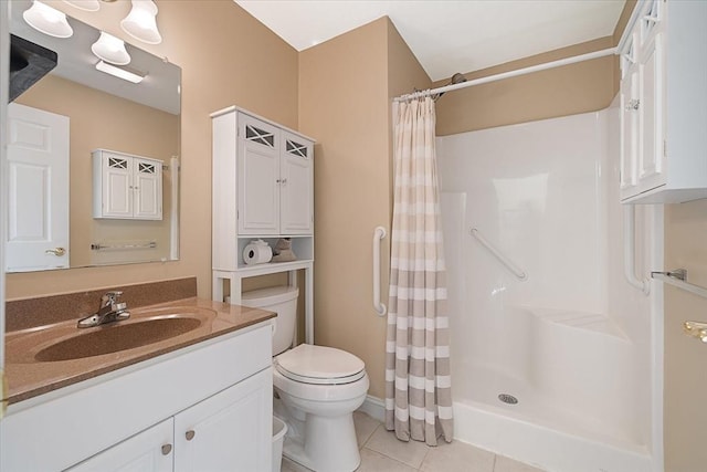 3 Angell Brook Dr Unit 3, West Boylston, MA 01583 - full bath with tile patterned flooring, vanity, and curtained shower