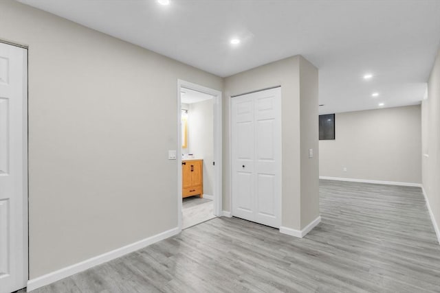 interior space featuring light hardwood / wood-style floors