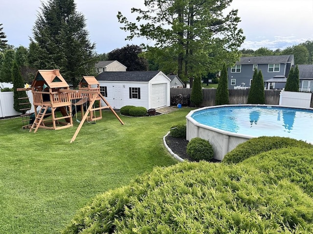 35 E Glen Dr, Westfield, MA 01085 - view of swimming pool with a playground