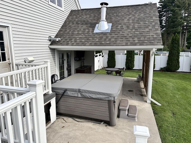 35 E Glen Dr, Westfield, MA 01085 - view of patio / terrace with a hot tub