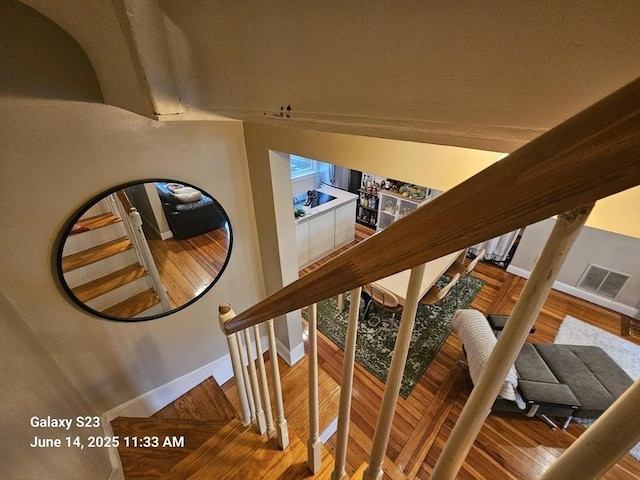 6 Stillman Pl, Boston, MA 02113 - staircase with wood finished floors
