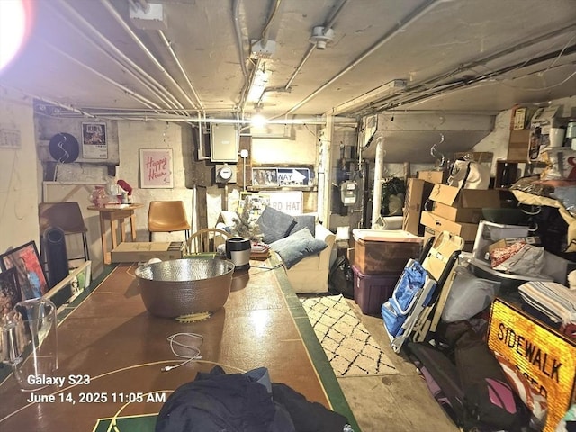 6 Stillman Pl, Boston, MA 02113 - unfinished basement with electric panel