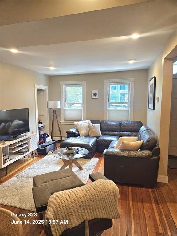6 Stillman Pl, Boston, MA 02113 - living area featuring hardwood / wood-style flooring and baseboard heating