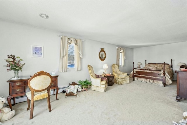 bedroom with carpet floors