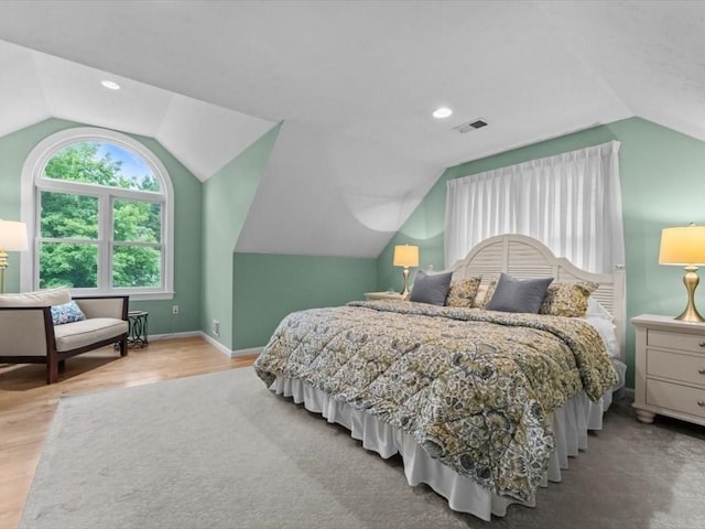 29 Shermans Way, Westwood, MA 02090 - bedroom featuring lofted ceiling, wood finished floors, and recessed lighting