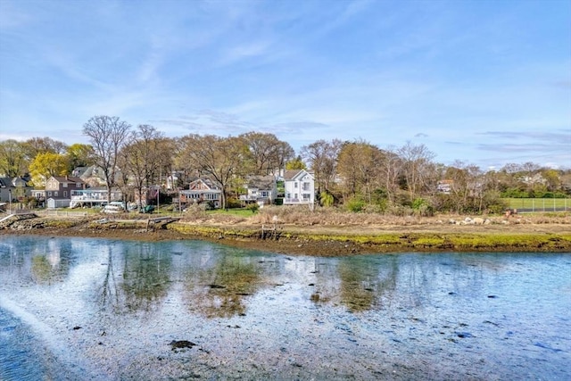 property view of water with a residential view