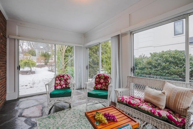 sunroom / solarium with a wealth of natural light