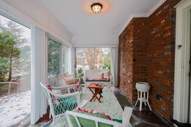 view of sunroom