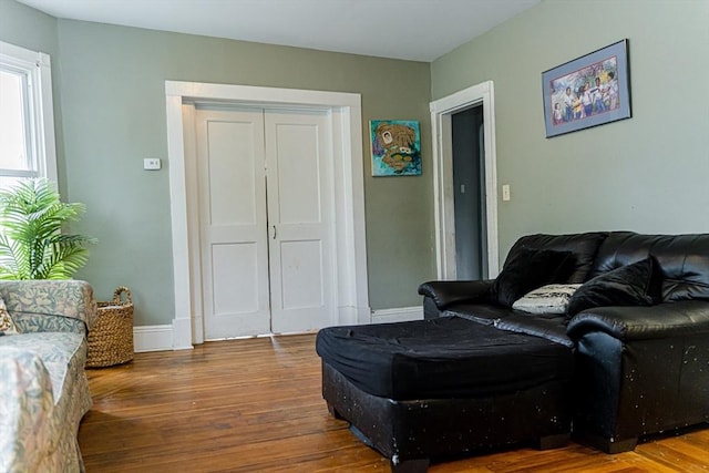 58-60 Virginia St, Springfield, MA 01108 - living area featuring wood finished floors and baseboards