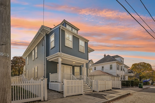 view of front of house with a porch