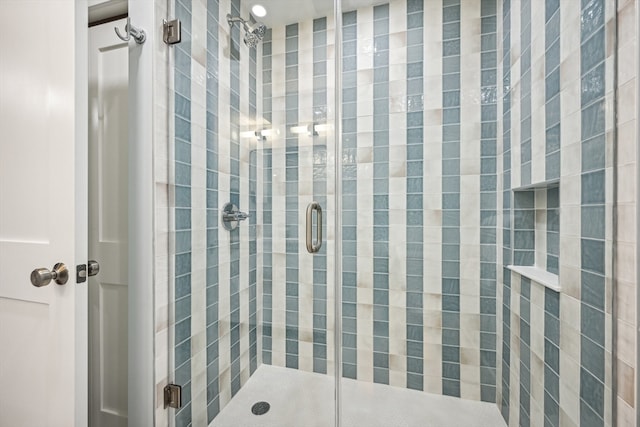 bathroom featuring walk in shower