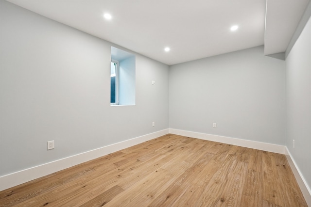 empty room featuring light hardwood / wood-style flooring