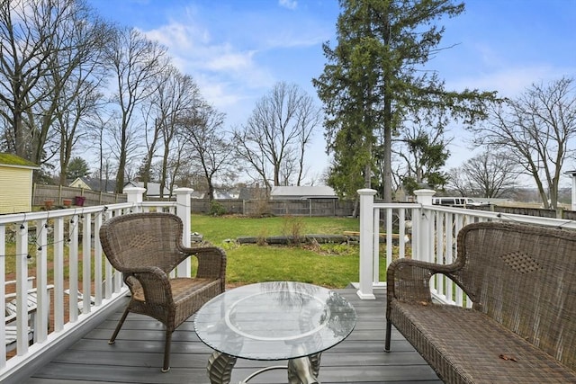 97 Livingston Ave, Lowell, MA 01851 - deck featuring a yard and a fenced backyard