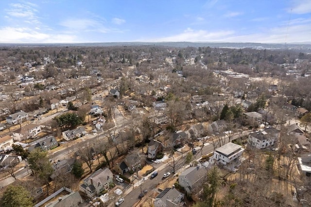 bird's eye view with a residential view