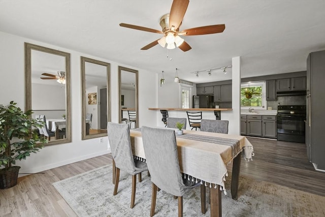 24 Lynn Ln, Southbridge, MA 01550 - dining area with ceiling fan and wood finished floors
