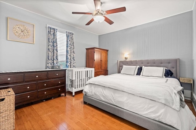 12 Summit Ave Unit 1, Salem, MA 01970 - bedroom featuring light wood-type flooring and ceiling fan