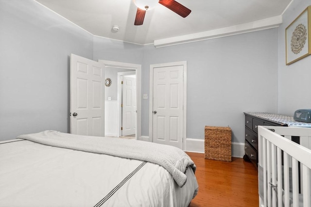 12 Summit Ave Unit 1, Salem, MA 01970 - bedroom with wood finished floors and a ceiling fan
