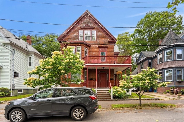 12 Summit Ave Unit 1, Salem, MA 01970 - view of front of home featuring a balcony and covered porch