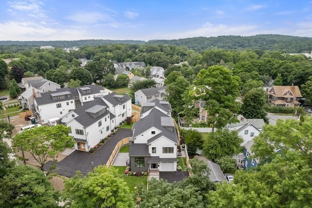 25 Johnson Pl Unit 25, Newton, MA 02466 - aerial perspective of suburban area featuring a heavily wooded area