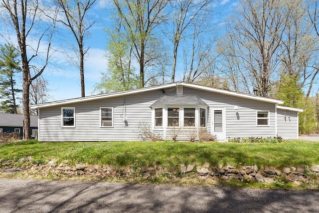 back of house featuring a yard