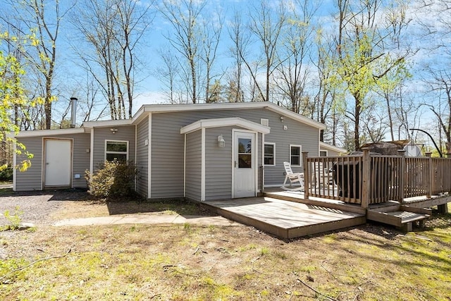 exterior space with a wooden deck