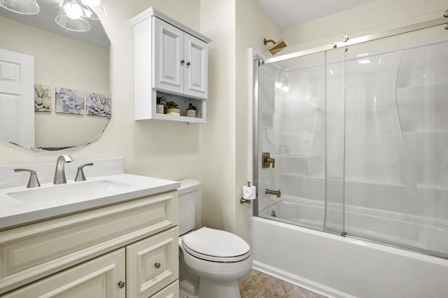 179 Hillside Village Dr Unit 179, West Boylston, MA 01583 - full bath with toilet, vanity, and bath / shower combo with glass door