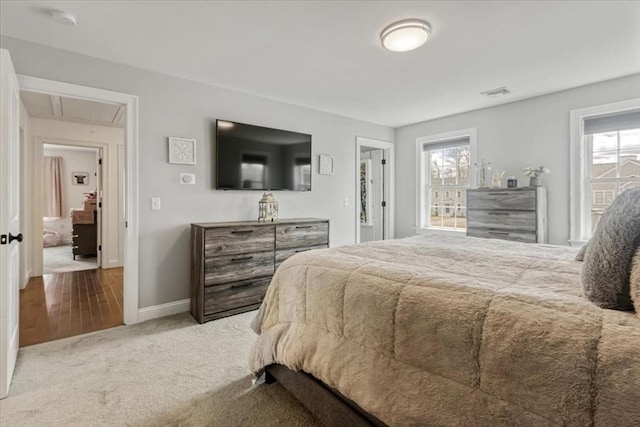 4 Barrows Brook Cir, Kingston, MA 02364 - bedroom with attic access, carpet flooring, and baseboards