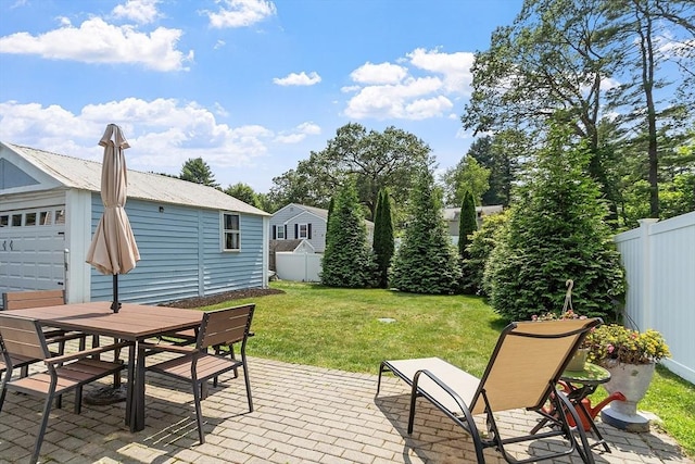 9 Crescent Ave, Lynnfield, MA 01940 - fenced backyard with a patio and outdoor dining area