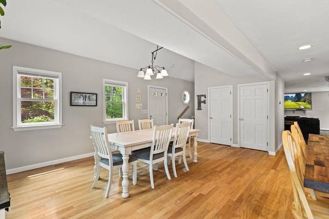 31 Fearing Hill Rd, Wareham, MA 02571 - dining room featuring light wood-style floors, baseboards, a chandelier, and recessed lighting