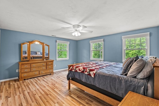 31 Fearing Hill Rd, Wareham, MA 02571 - bedroom featuring light wood-style flooring, baseboards, and ceiling fan