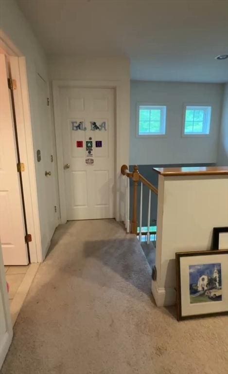 5 Lincoln Ln Unit 5, Grafton, MA 01536 - hall featuring carpet flooring and an upstairs landing