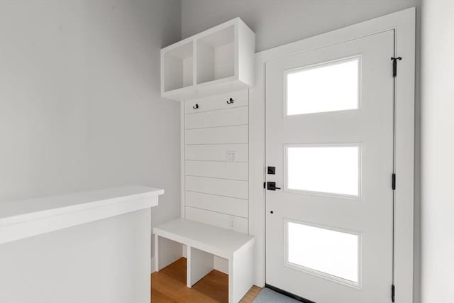 308 Newton St, Waltham, MA 02453 - mudroom with light wood-style floors