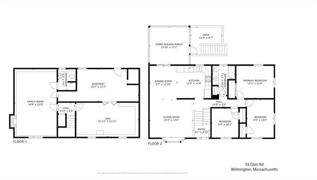 55 Glen Rd, Wilmington, MA 01887 - property floor plan