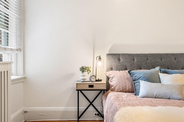 bedroom with baseboards