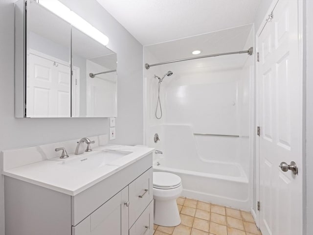 48 Decarolis Dr Unit 48, Tewksbury, MA 01876 - full bath with vanity, shower / bathtub combination, tile patterned flooring, and recessed lighting