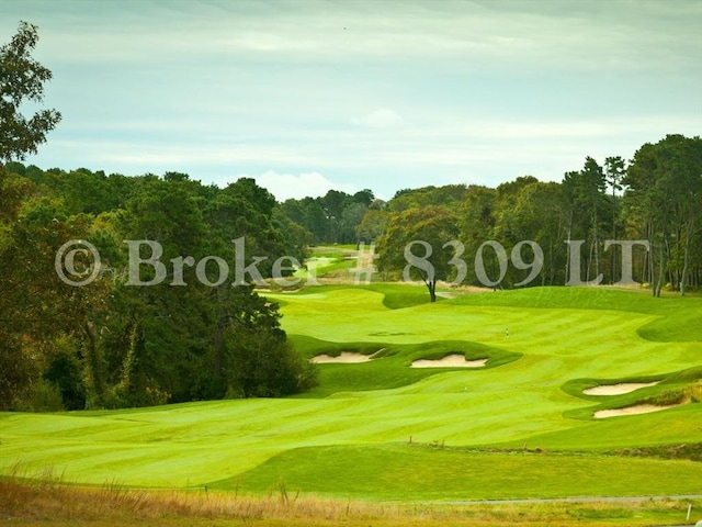 view of property's community with golf course view