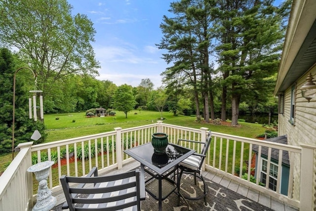 64 E Main St, Middleboro, MA 02346 - wooden terrace with a yard